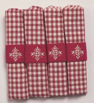 RED CHECK NAPKINS